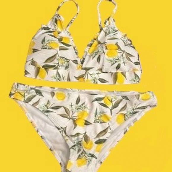 Lemon Print Spring Break Bikini Set - Picture 2 of 5